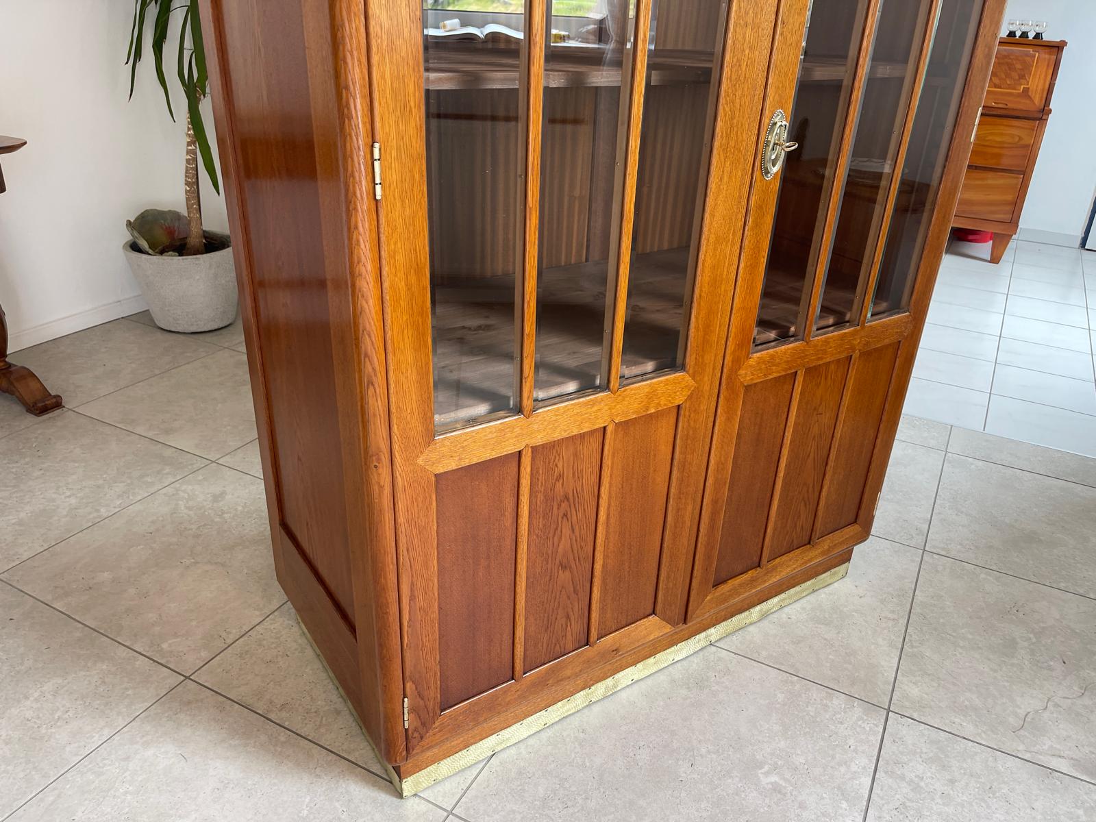 SALE Resturierte Vitrine Bücherschrank Jugendstil Glasschrank G1689