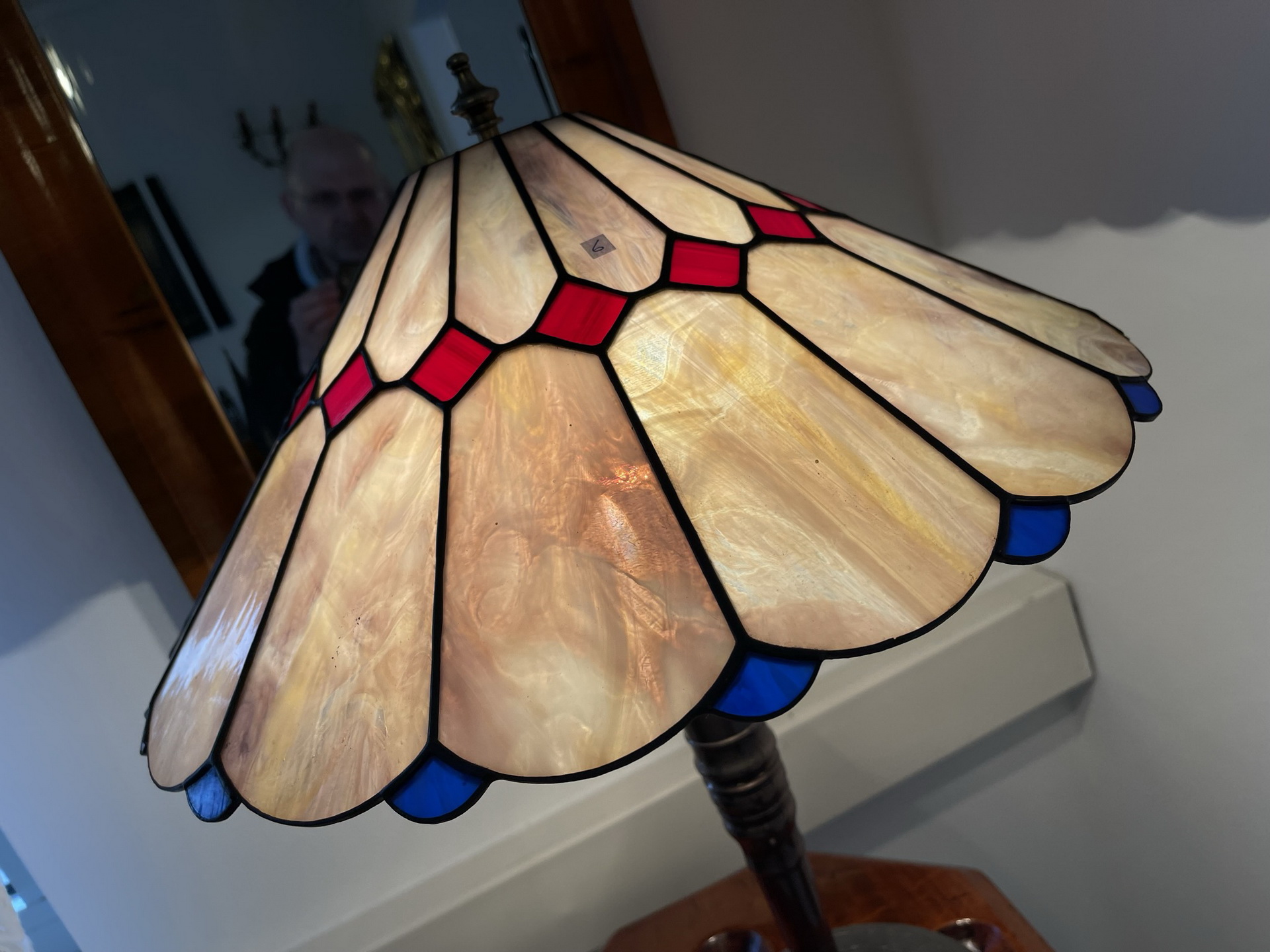 tiffany-glaskunst-_69 Echtglas Lampe Tiffany Stil Handgefertigte Glaskunst von Klausner - Originale Tischleuchte Klaunser Kl6