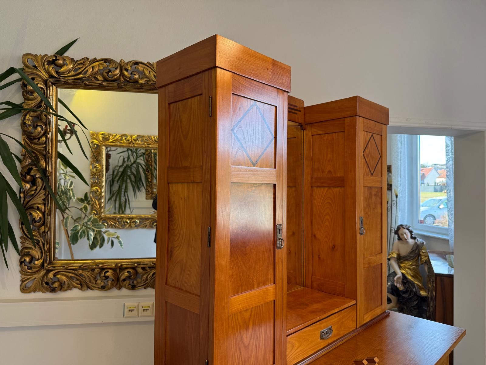 SALE Originale Jugendstil Bücherschrank Kasten Vitrine D1177