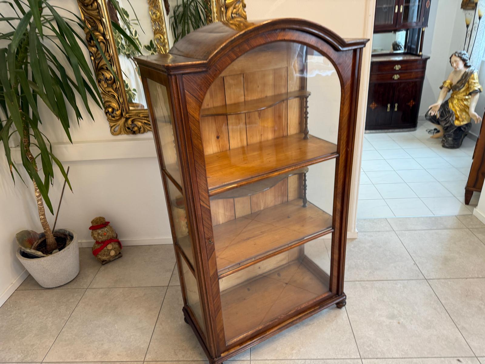SALE Originale Spätbiedermeier Vitrine Bücherschrank Sammlervitrine Antiquität D1028