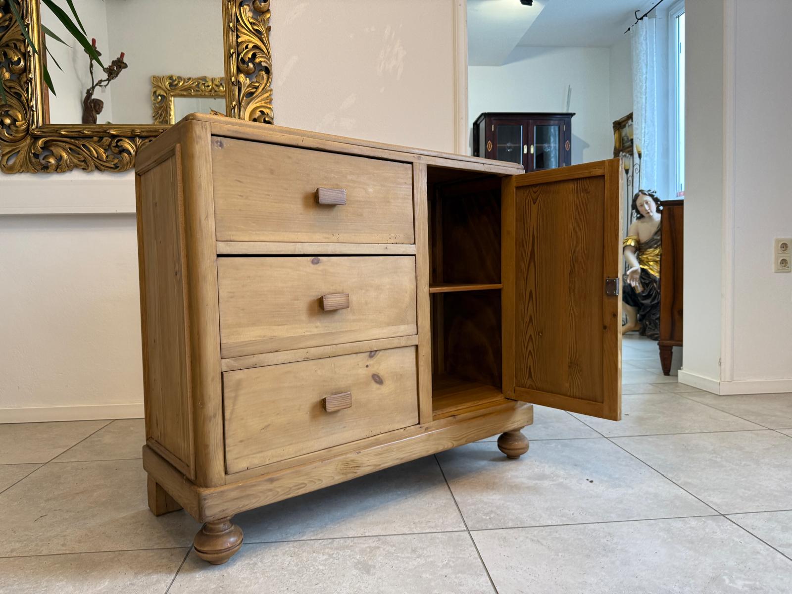 Jugendstil Ladenkommode Bauernmöbel Bauernmöbel Bauernschrank Weichholz D1124