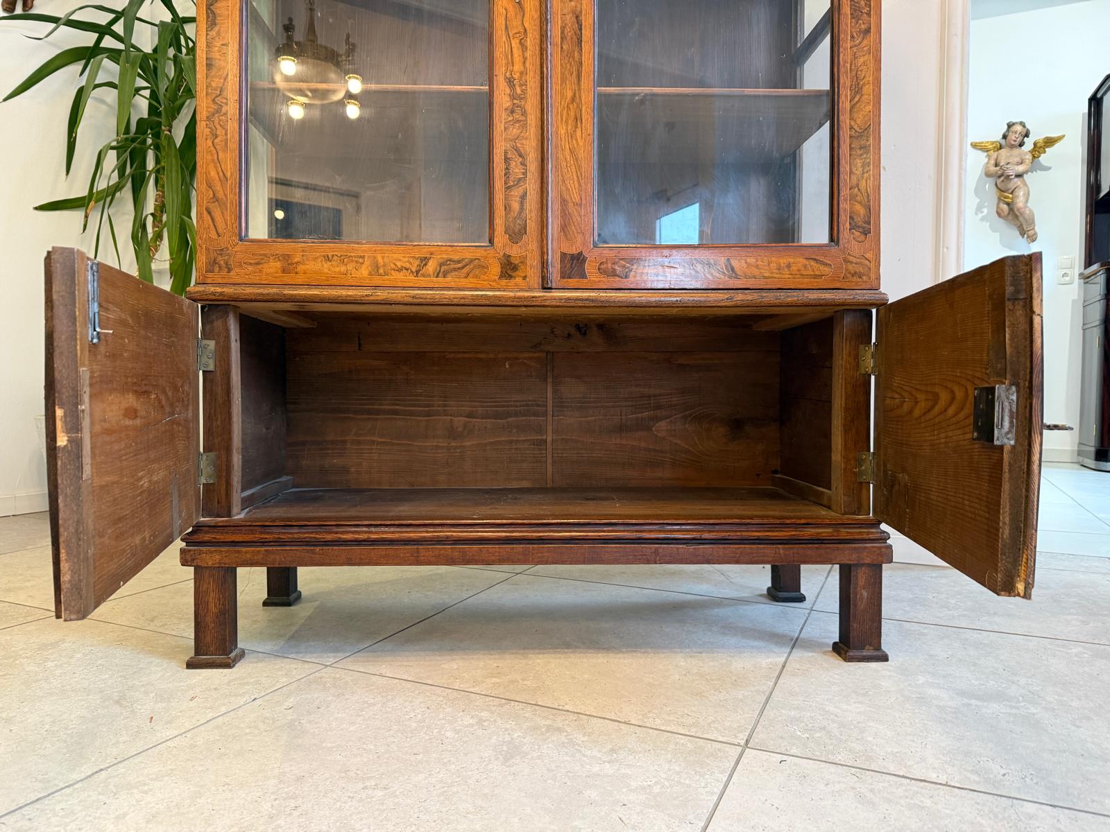 Sale Biedermeier Stilvitrine Bücherschrank Glasschrank Glaskasten D1034
