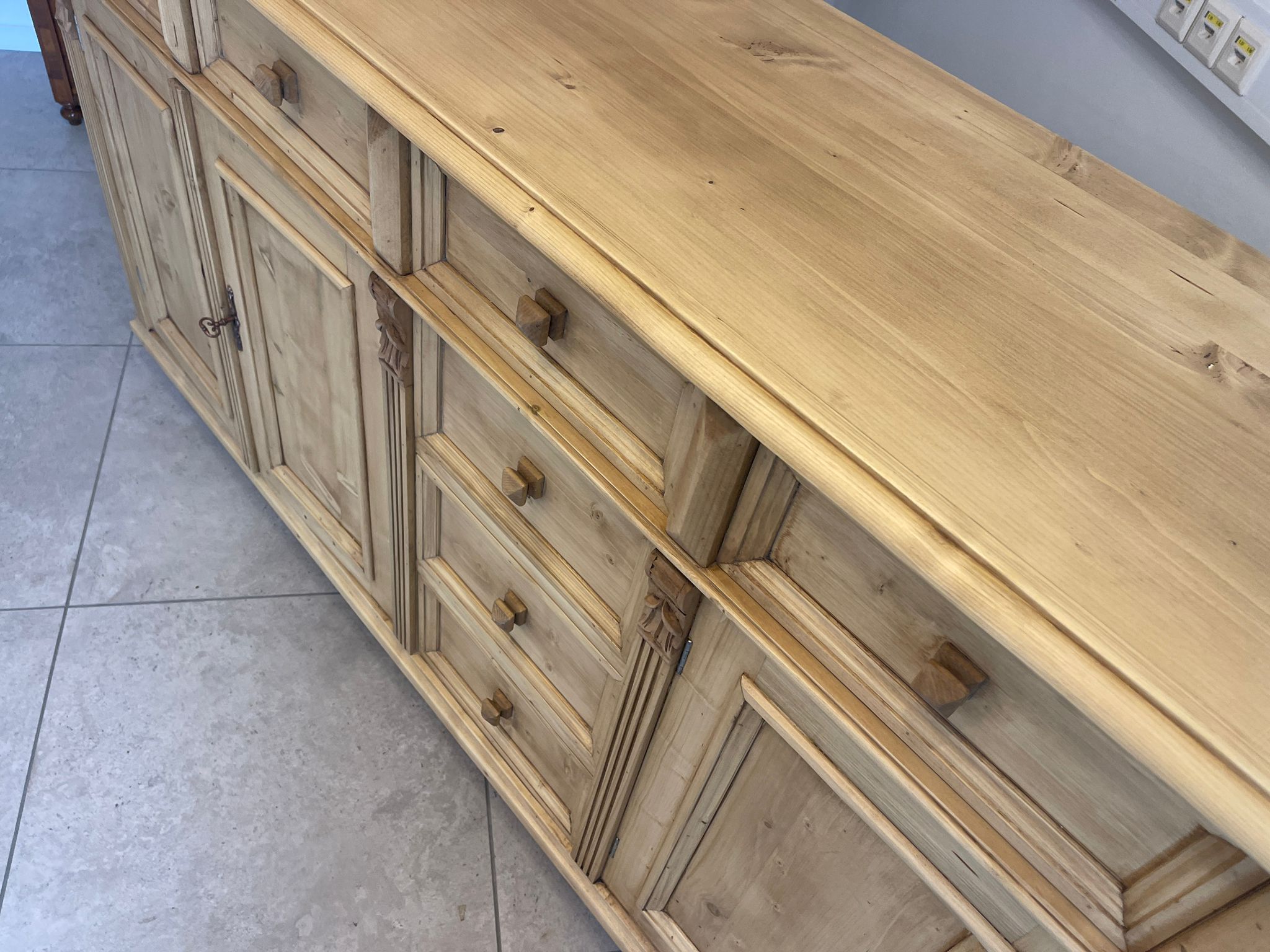 292e1854-d8ea-425c-9143-56389bbac7a2 massiver Apothekenschrank 8 Ladenkommode Ladenschrank A4117