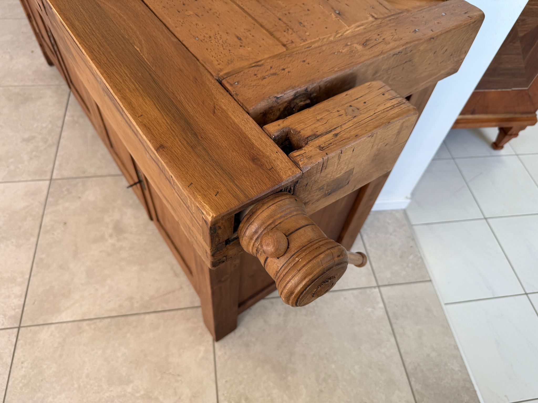 Urige Hobelbank Werkbank Pult Tresen Ladenschrank Traum G2194