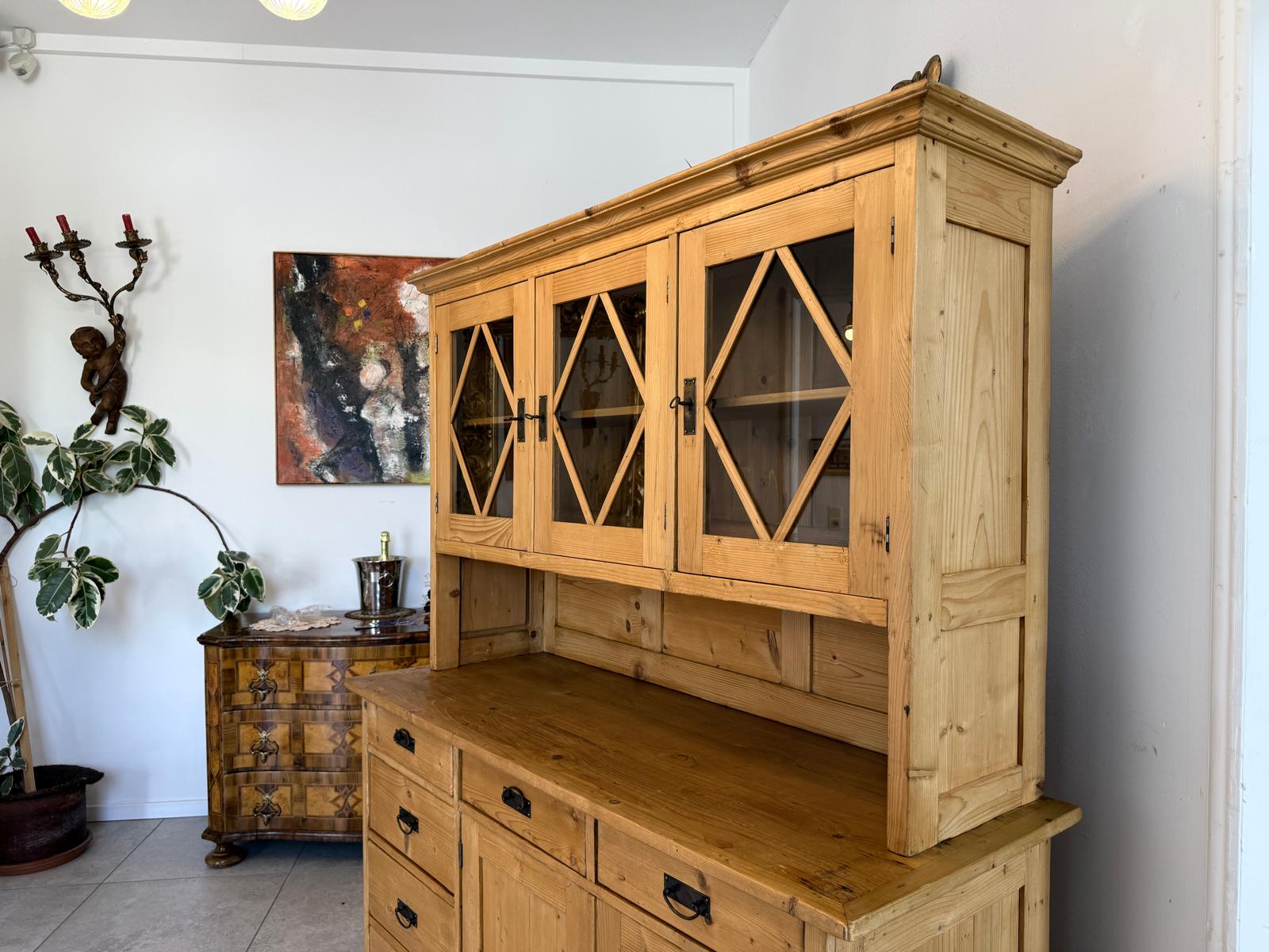 Jugendstil Küchenkredenz Weichholz Unikat Bauernkredenz D2692