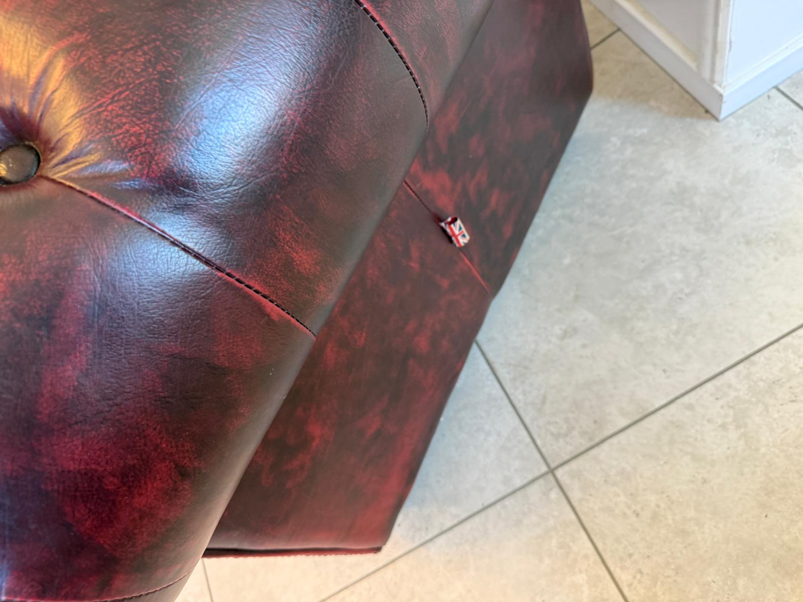 Chesterfield 3er Clubsofa Diwan Couch Oxblood Kultmöbel G2090
