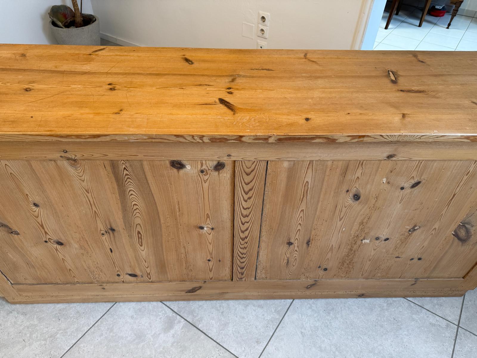 Urige bäuerliche Bar Altholz Vintage Verkaufstheke Schneidertisch G2256