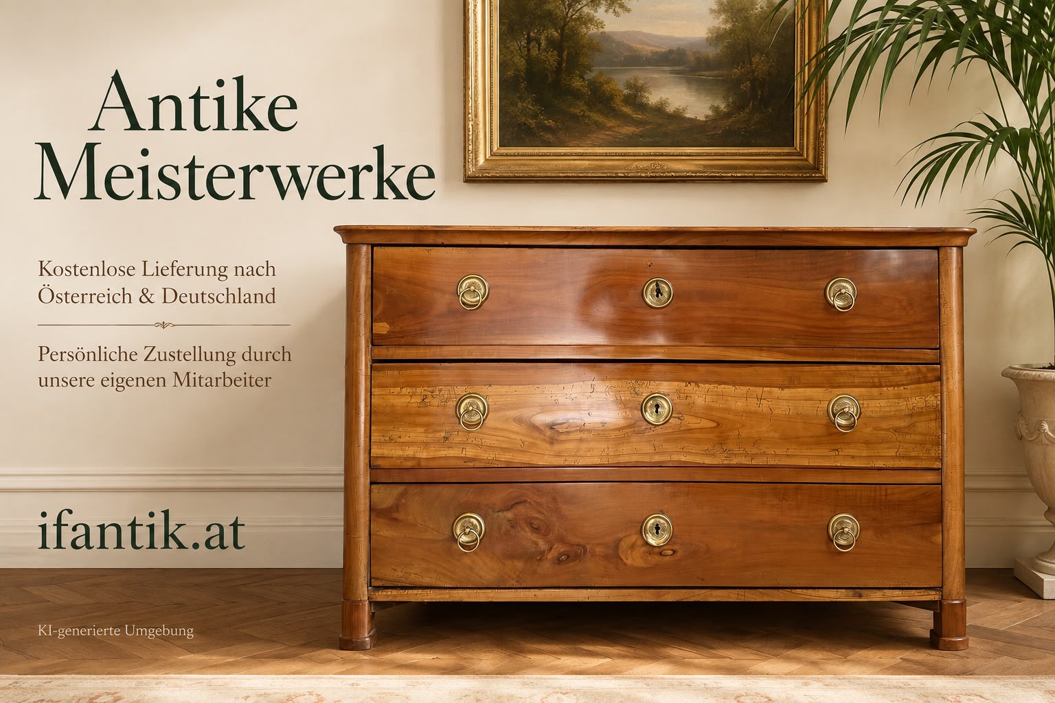 Alt Restaurierte Biedermeier Kommode Kirschholz Antiquität D2787