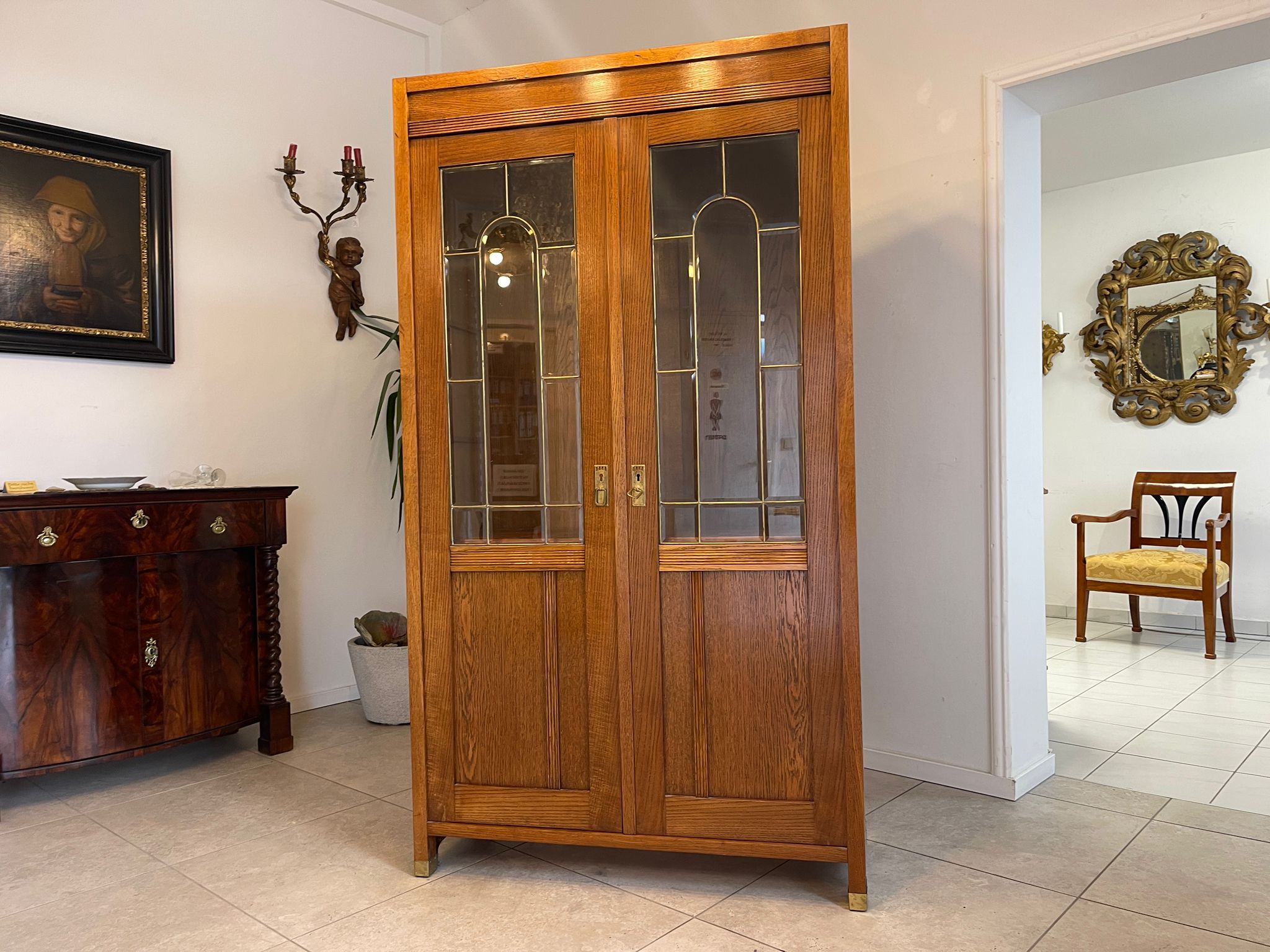 43ea7790-d636-4d1d-a189-4c7c75183e1b Sale Jugendstil Vitrine / Bücherschrank/ Antiquität A5041