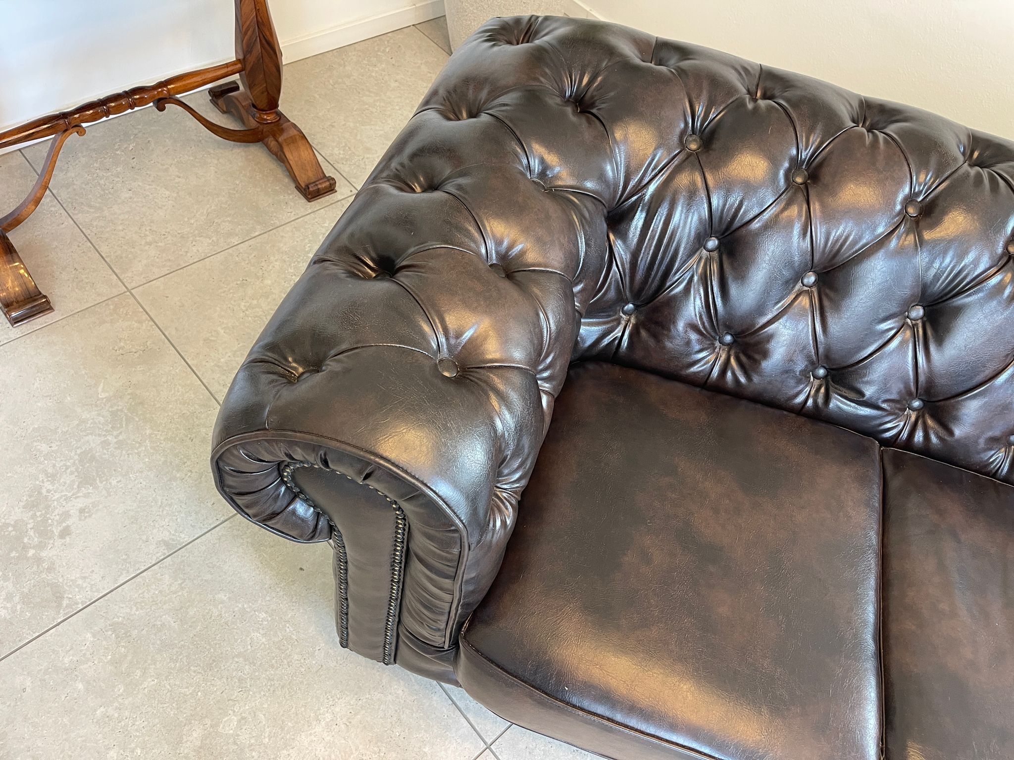 Chesterfield Clubsofa Diwan Couch Antikbraun Zigarrenbraun Traumexemplar G1577-1
