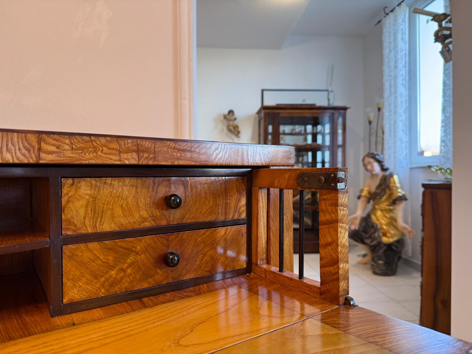 SALE Restaurierte Biedermeier Schreibkommode Eschenholz Antiquität Antikmöbel G2157