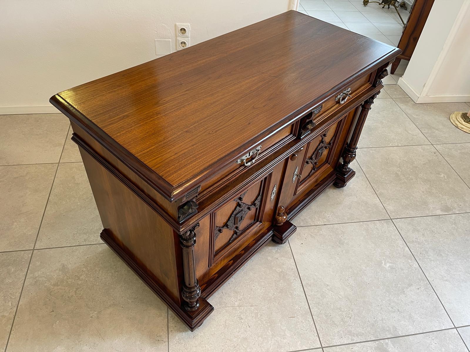 Sale Restaurierte Säulenanrichte Gründerzeit Anrichte Schrank Antiquität G1314