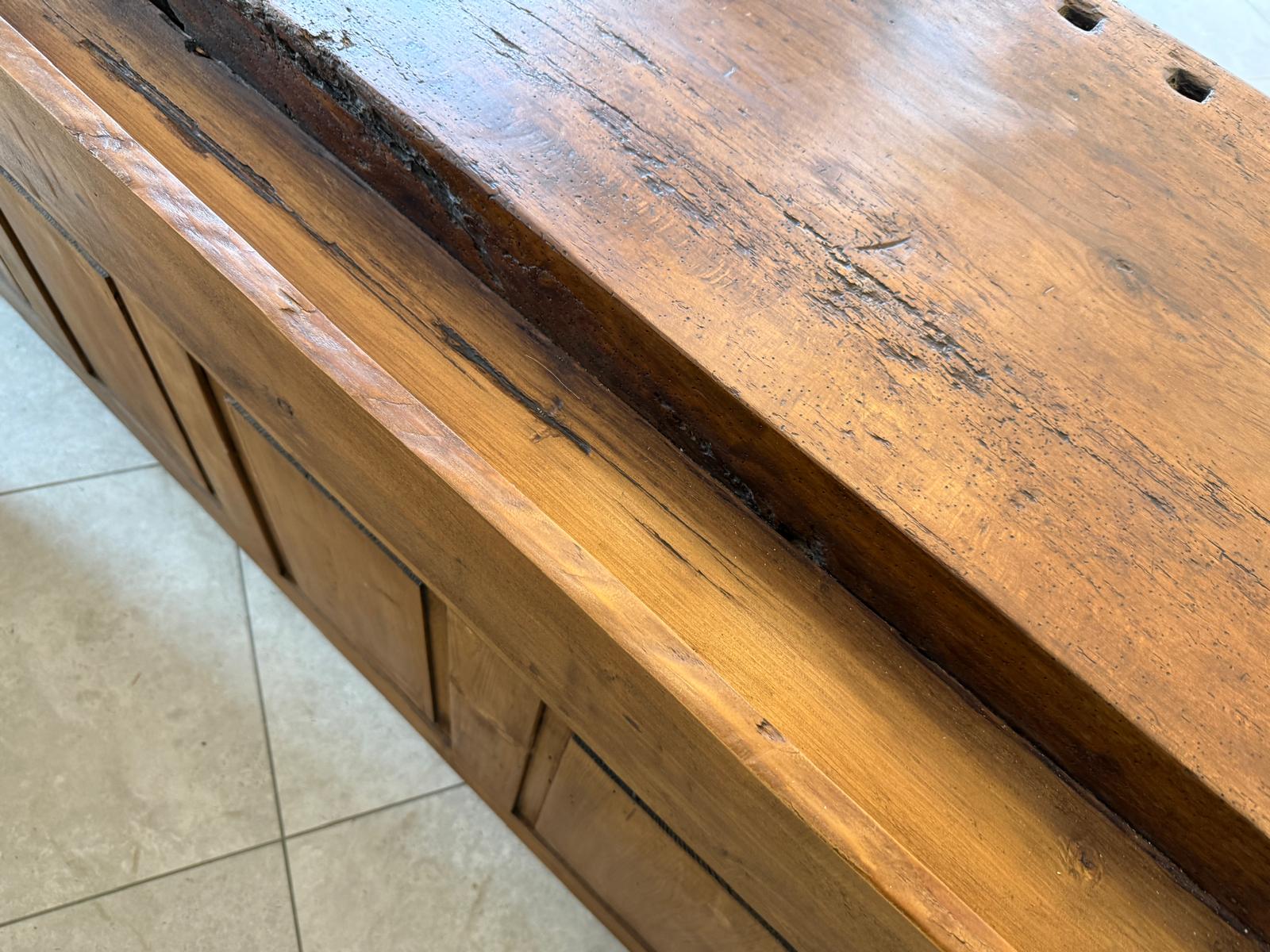 Historische Hobelbank Werkbank Pult Tresen Ladenschrank Designerstück D1255