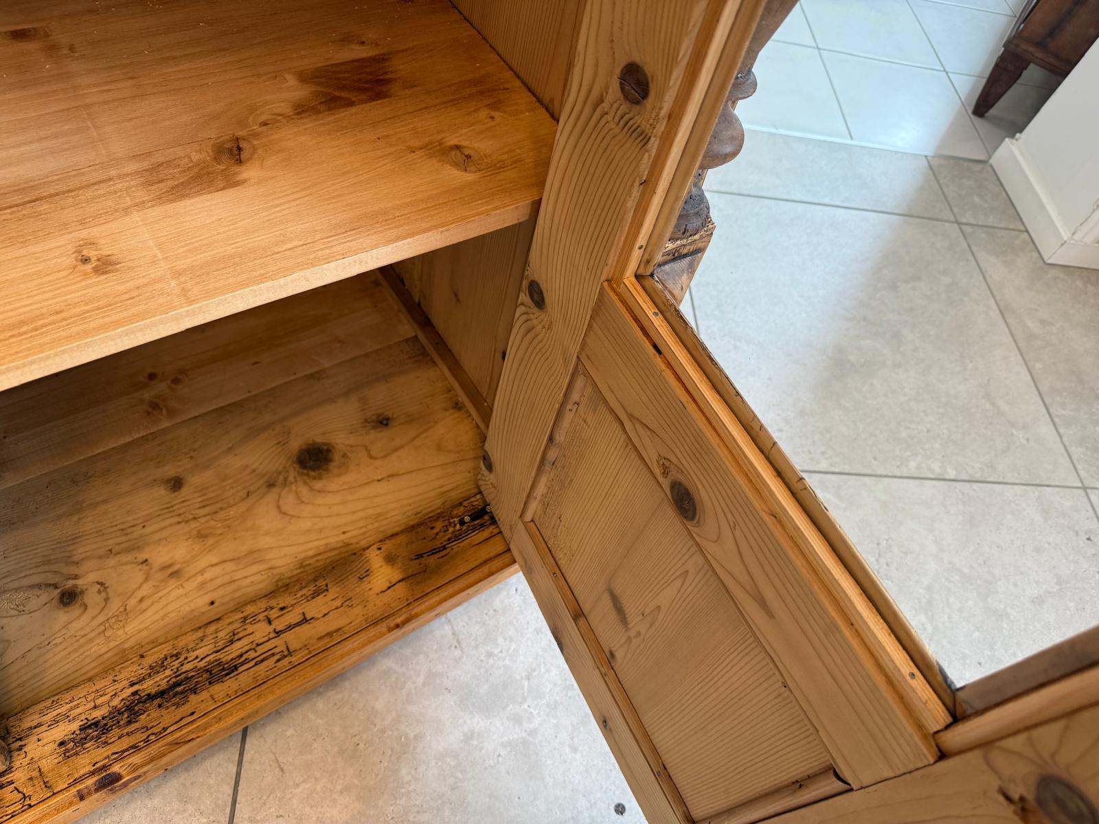 Restaurierte Gründerzeit Bauernvitrine Bauernschrank Originale G2032