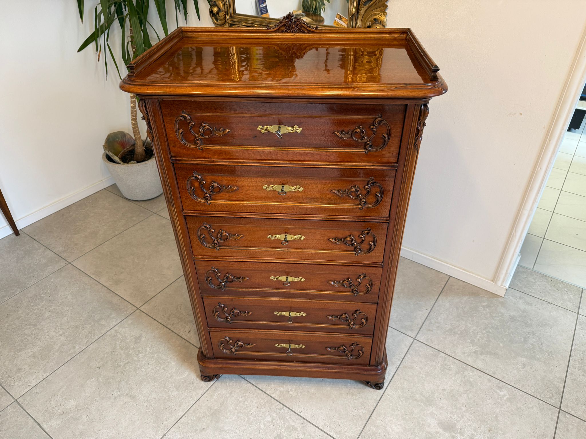 Restaurierte Gründerzeit 6 Ladenkommode Wochenkommode Antiquität D1106