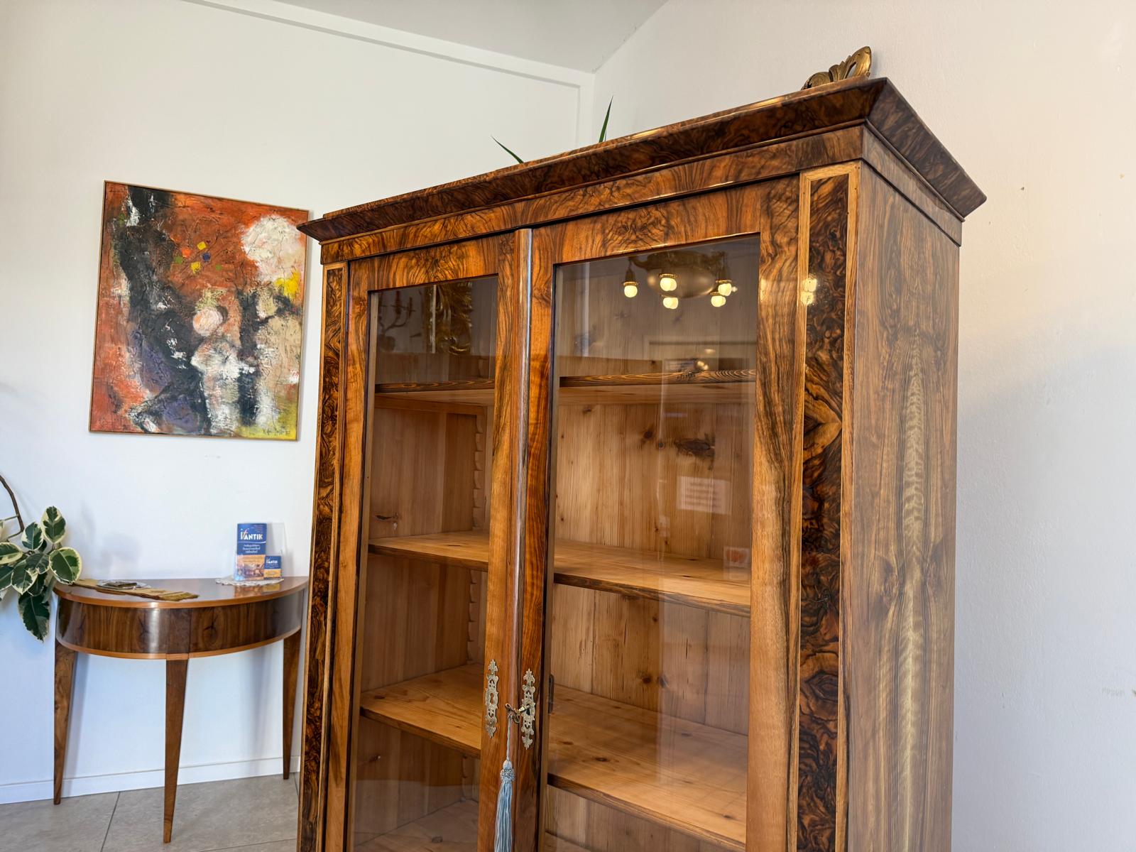 SALE Restaurierte Biedermeier Vitrine Bücherschrank Sammlervitrine Antiquität G2346