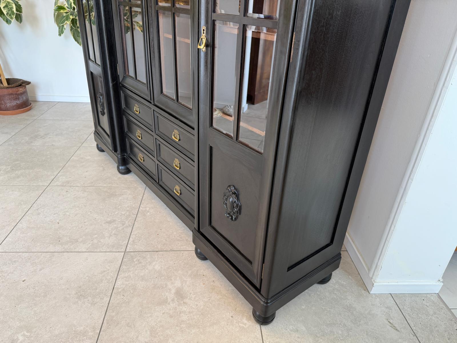 Traum Jugendstil Bücherschrank Büchervitrine Vitrine G1917