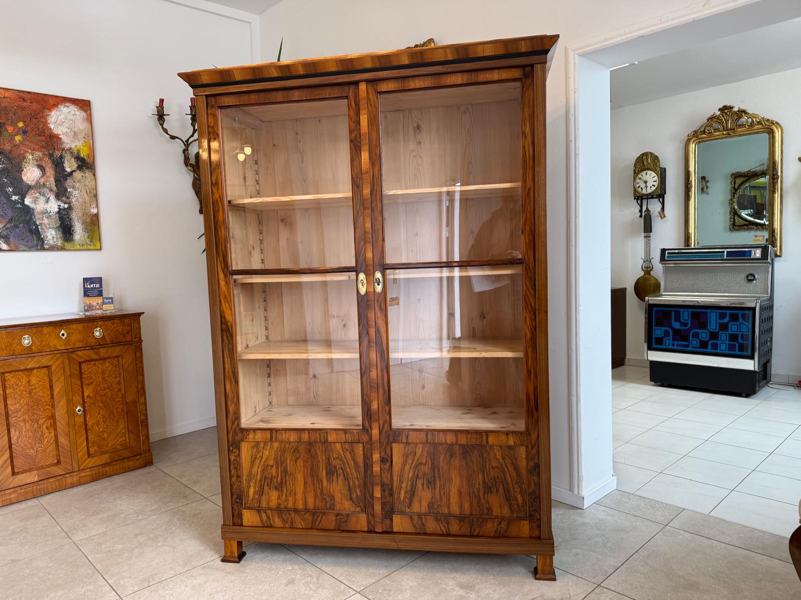 SALE Restaurierte Biedermeier Vitrine Bücherschrank Sammlervitrine Antiquität D1200