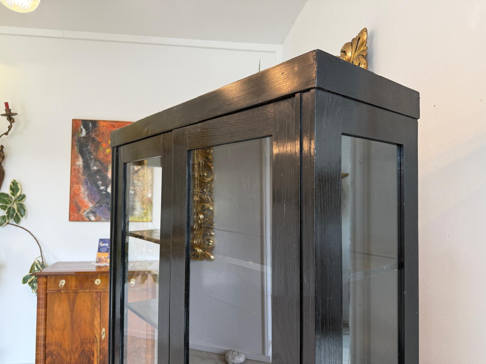 Jugendstil Vitrine / Bücherschrank/ Antiquität / Originalstück D2352