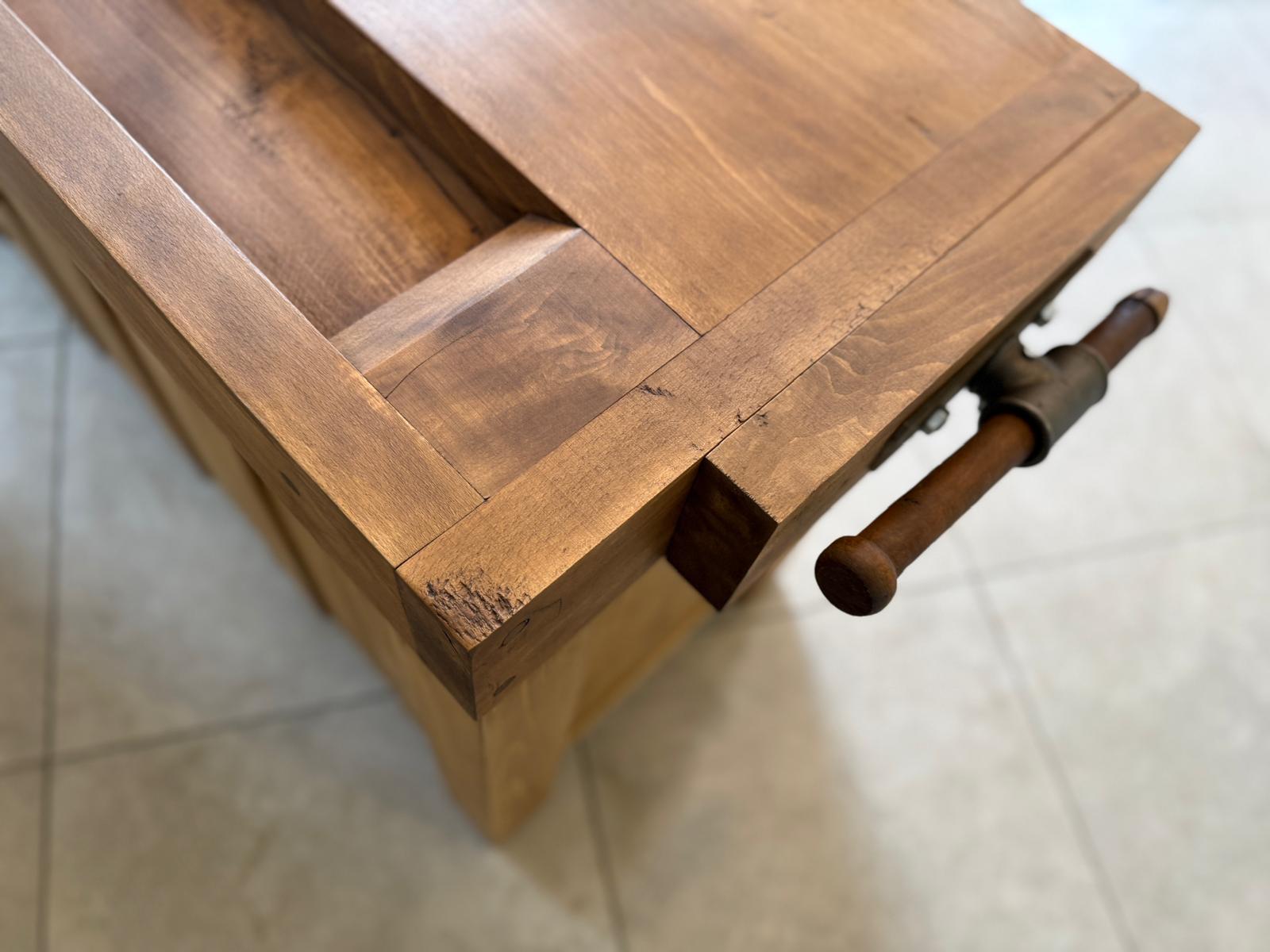 Hobelbank,Werkbank Ladentisch Antik Massivholz D2275