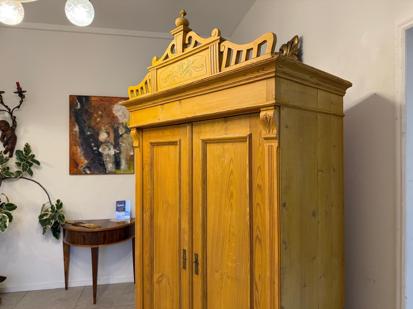 Gründerzeit Bauernschrank Bauernkasten Garderobenschrank Weichholz G2400