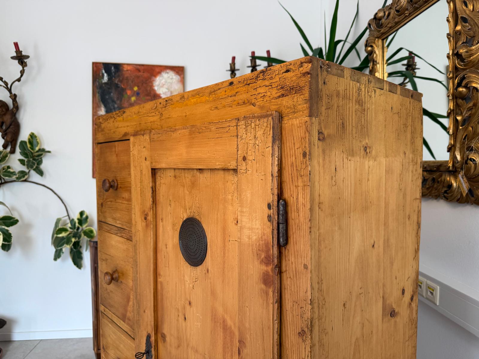 Alter Biedermeier Brotschrank Almerschrank Vorratskasten Kasten G1892