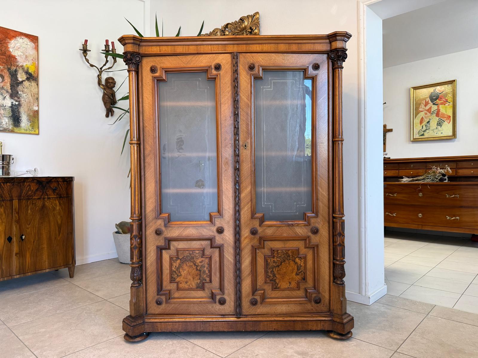 Originale Gründerzeit Anrichte Schrank Vertiko Schrank G1996