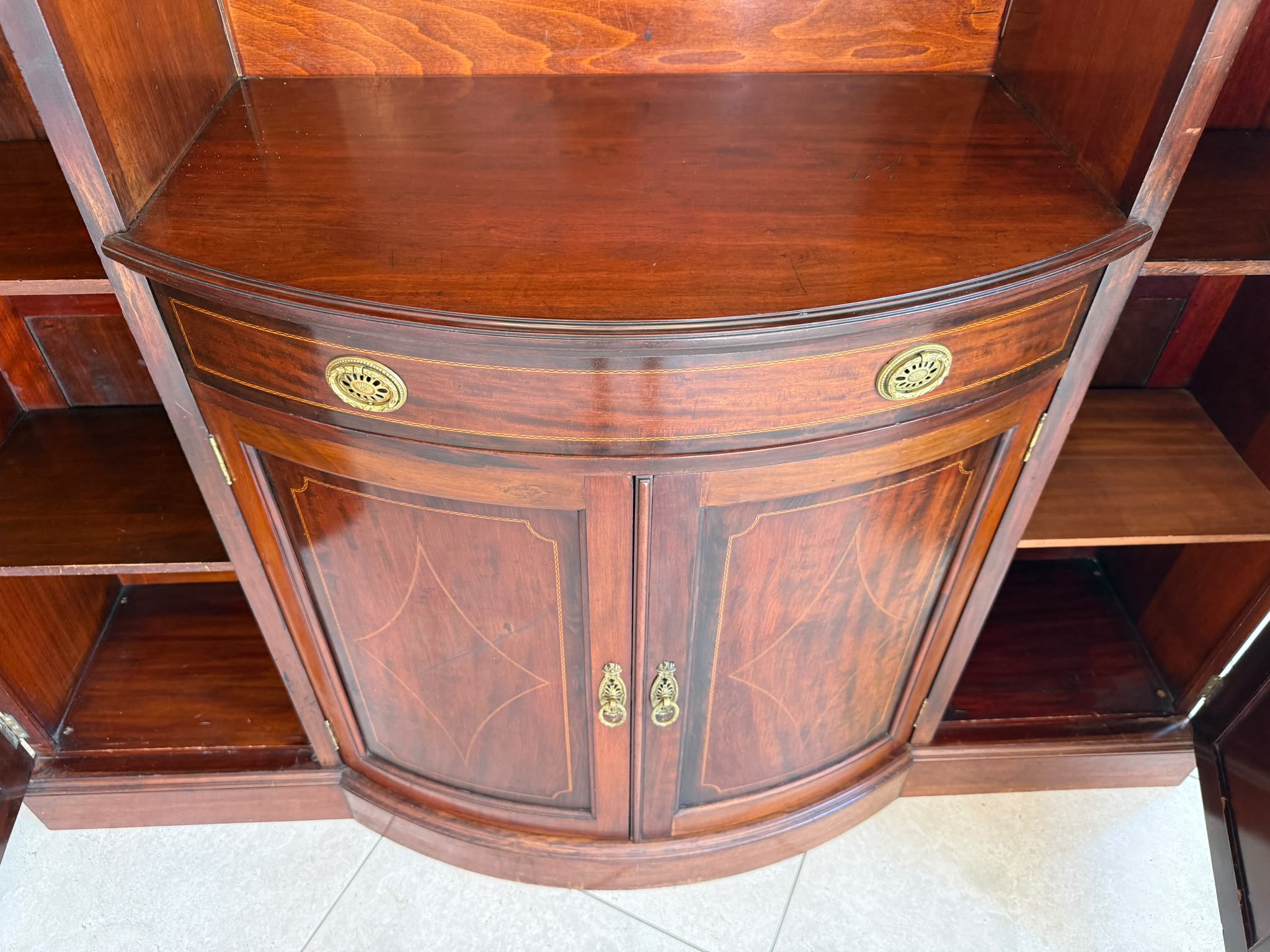 Jugendstil Bücherschrank Vitrinenschrank Original D2617