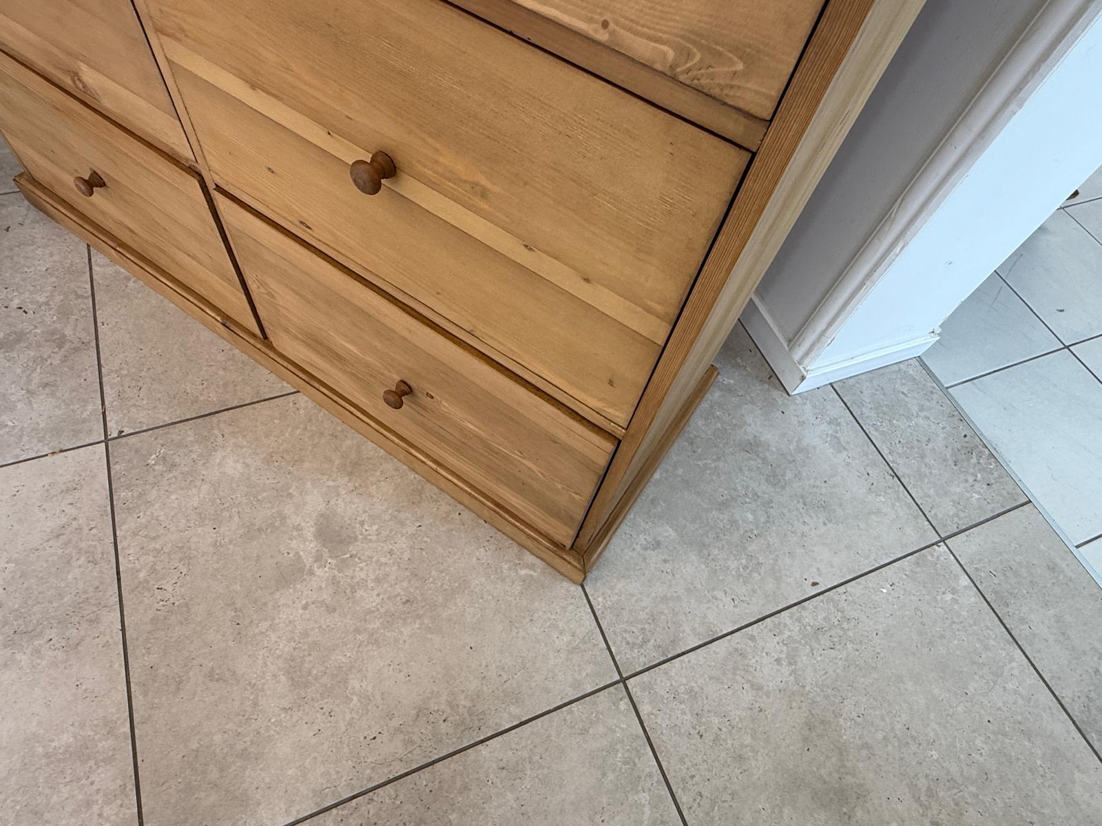 Bäuerliche 8 Ladenkommode Apothekerschrank Altholzkommode Weichholz Antik D1183
