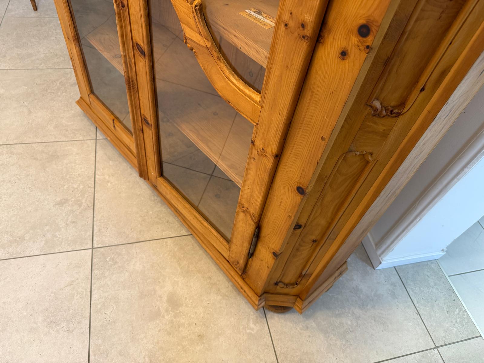 Zirbenholz Schrank Kasten Vitrine Glasschrank Bauerschrank D1104