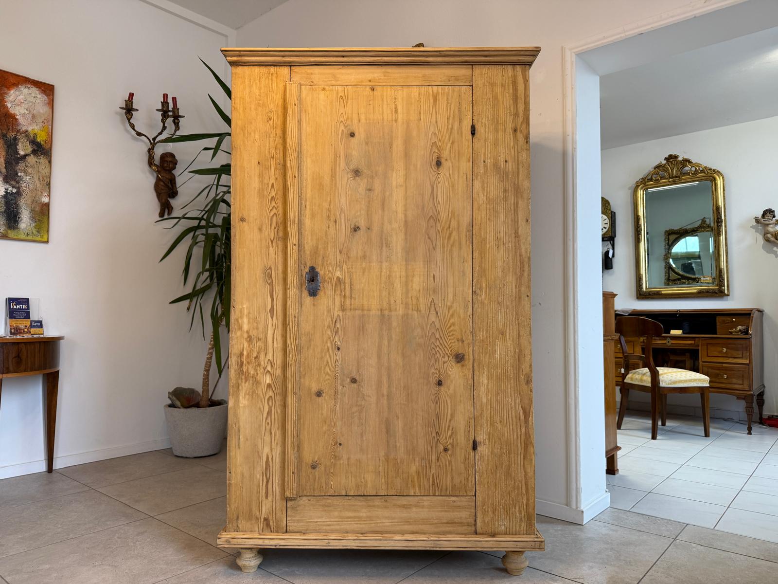 Originaler 1 türiger Bauernschrank Jugendstil Naturholzschrank Bauernstube G2338