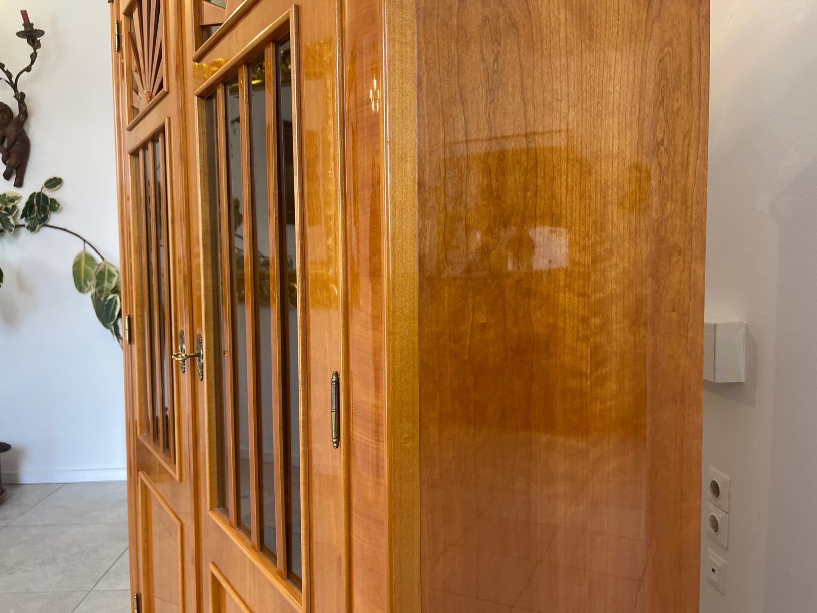 Stilvitrine Biedermeier Glasschrank Bücherschrank G1218