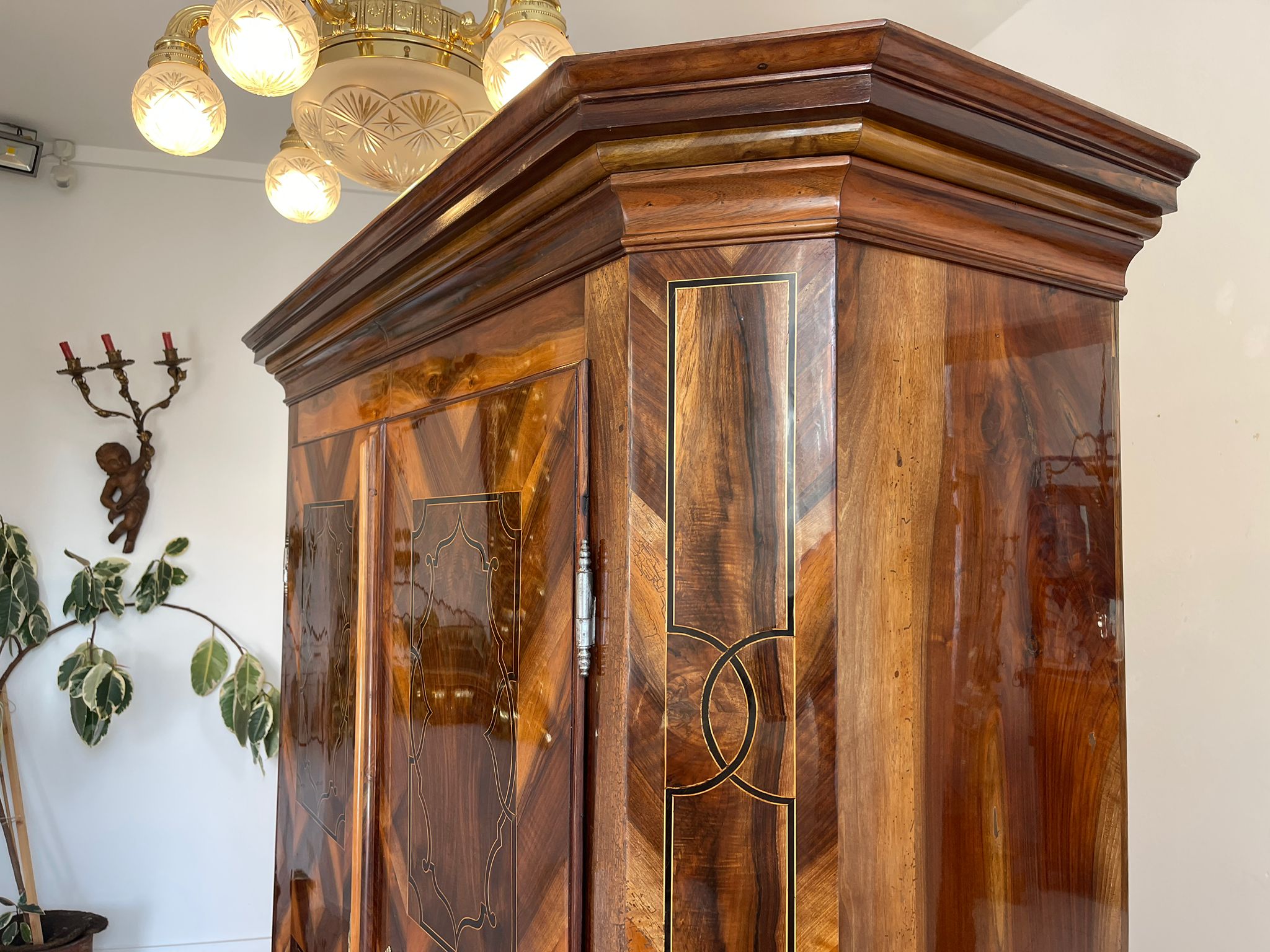 SALE Restauriert Barocker Hallenschrank Barockschrank Museumsexemplar Antiquität G1138