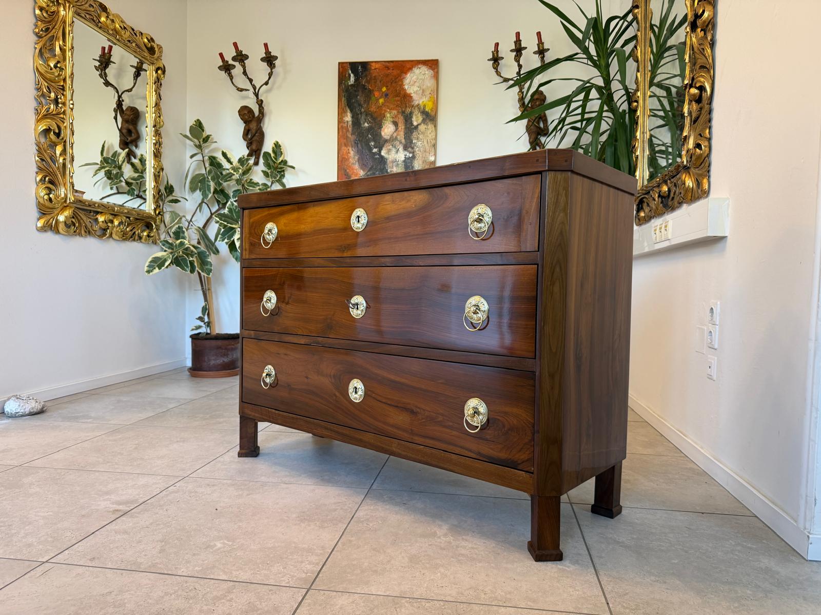 SALE Restaurierte Biedermeier Schreibkommode Nussholz Antiquität Antikmöbel G2158