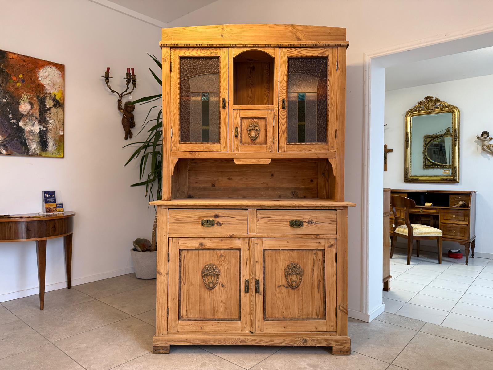 Originale Jugendstil Küchenbuffet Küchenschrank Küchenkredenz G2301