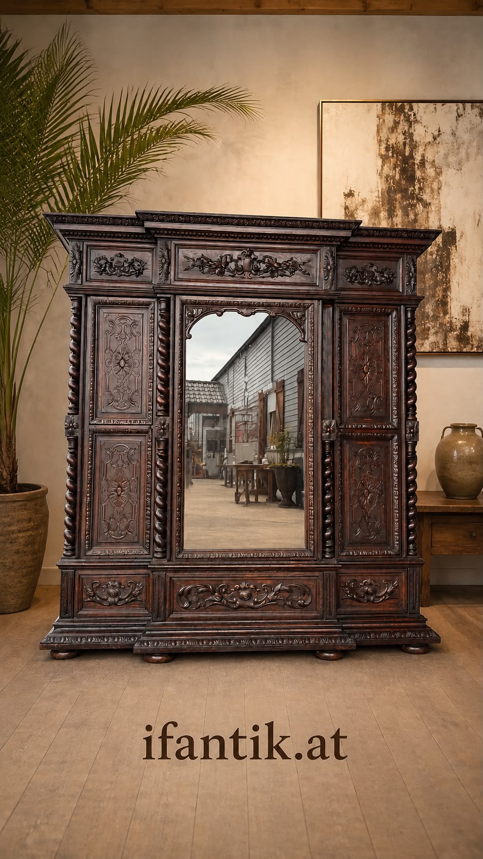 Historismus Kabinettschrank um 1800 Nussbaum, Originalzustand Antiquität ifantik D2624