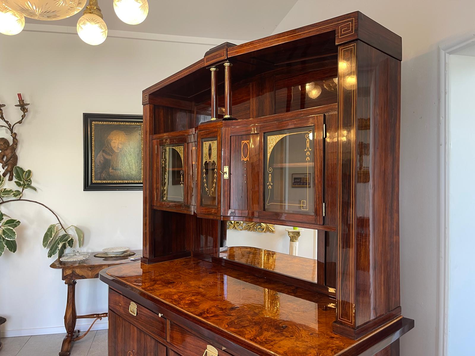 SALE Restauriertes Jugendstil Kredenz Etagere Bücherschrank Traum Antiquität G1640