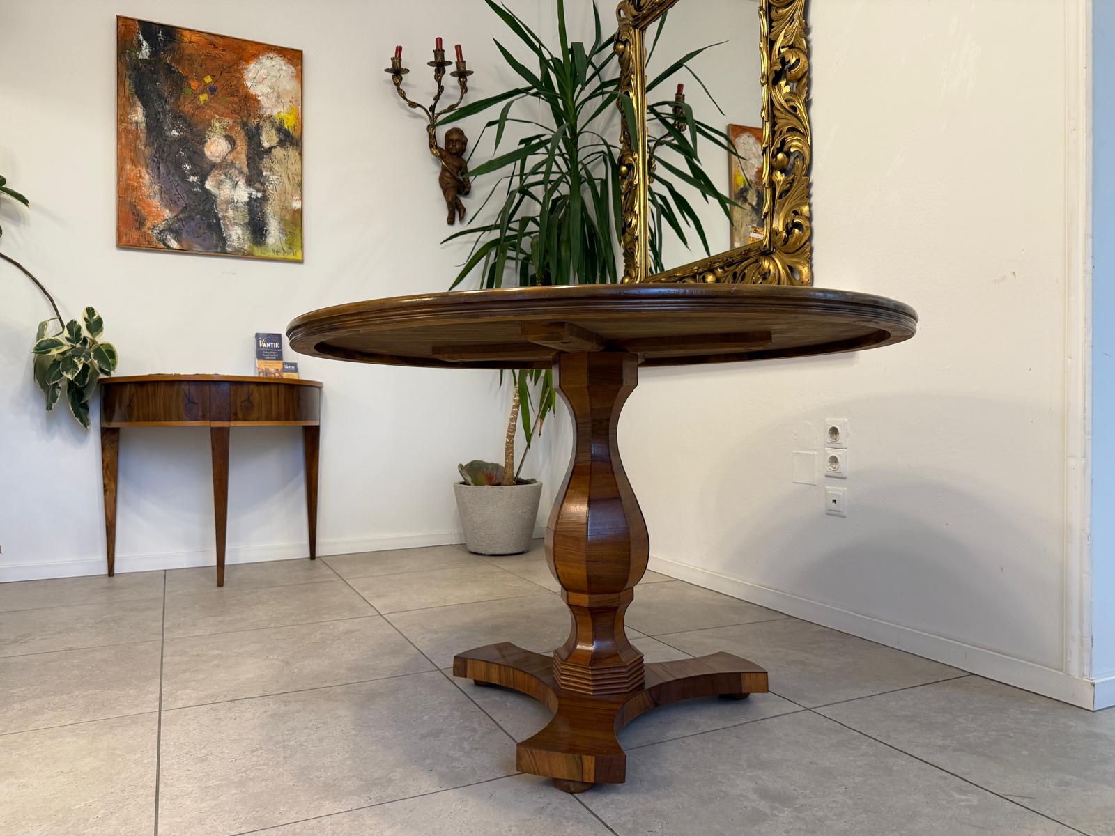 Spätbiedermeier Tischerl Beistelltisch Nähtisch Nussholz G2326