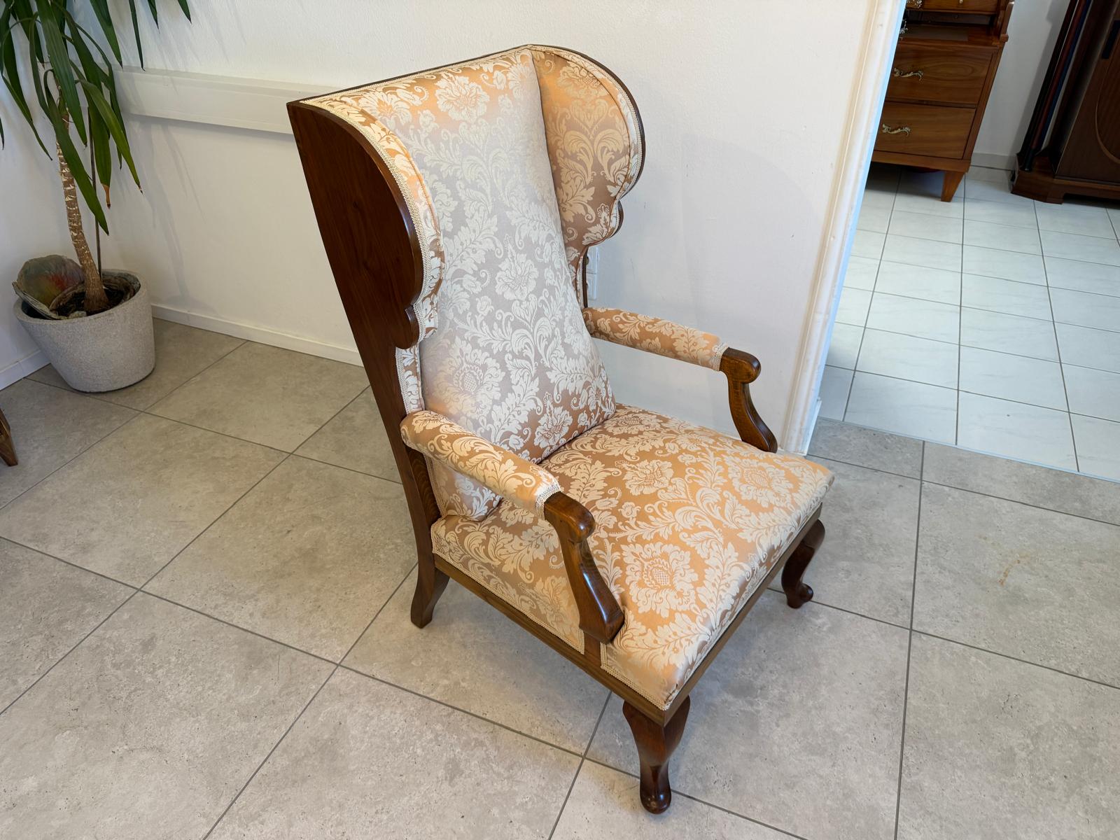 Restaurierter Chippendale Ohrenfauteuil Ohrensessel G1962