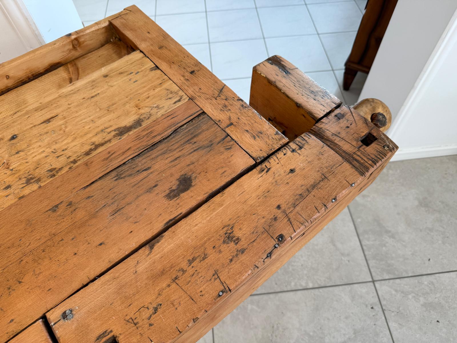 urige massive funktionstüchtige Hobelbank, Werkbank, Küchentisch G2172