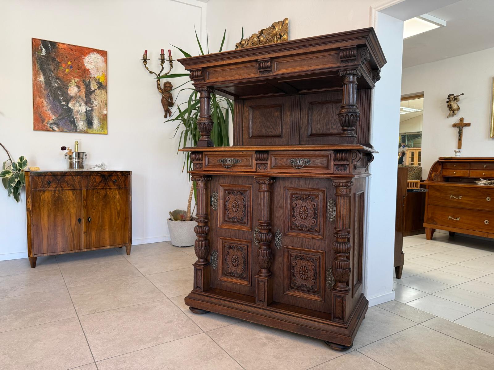 Sale Säulenanrichte Gründerzeit Anrichte Säulenschrank Antiquität G2015