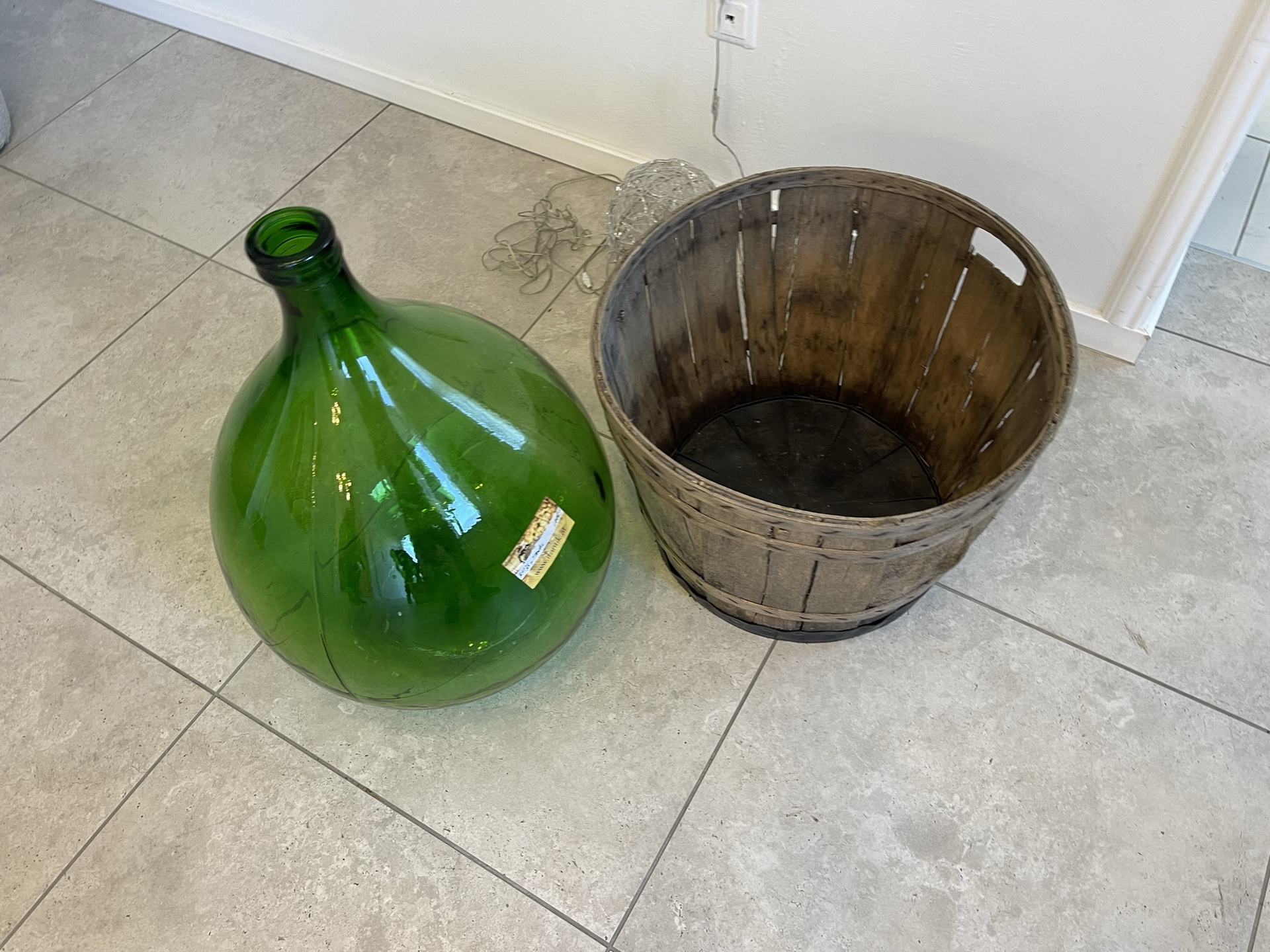 bauernstube_69lgYH1tdgke1ZV Alte Ballonflasche Weinballon, Gärballon, Ballonflasche B1733FL