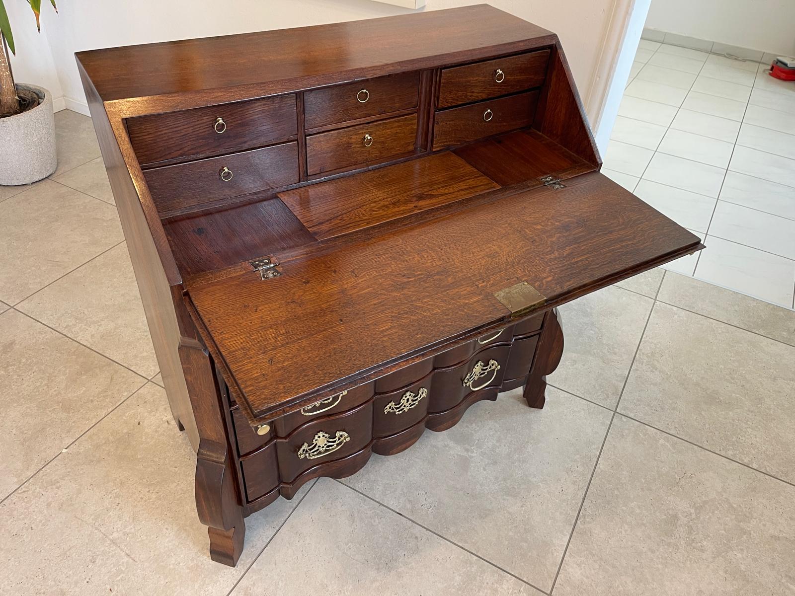 Originaler NEO Barock Sekretär Barschrank Standsekretär Antiquität G1190