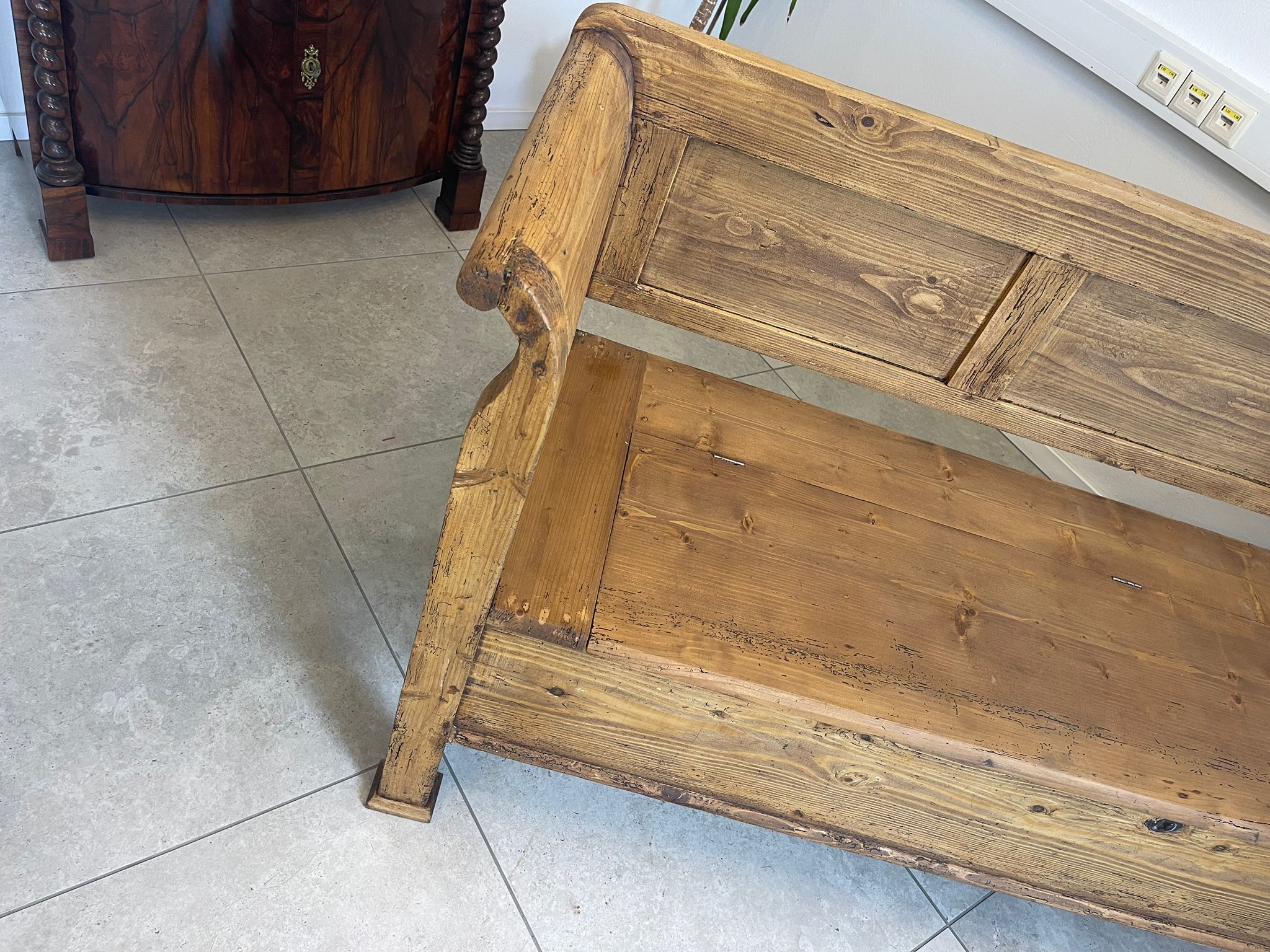 f73afb66-5751-485b-9d1d-da2b756e151b Provinzielle ORIGINALE Biedermeier Truhenbank Landhausbank A4863
