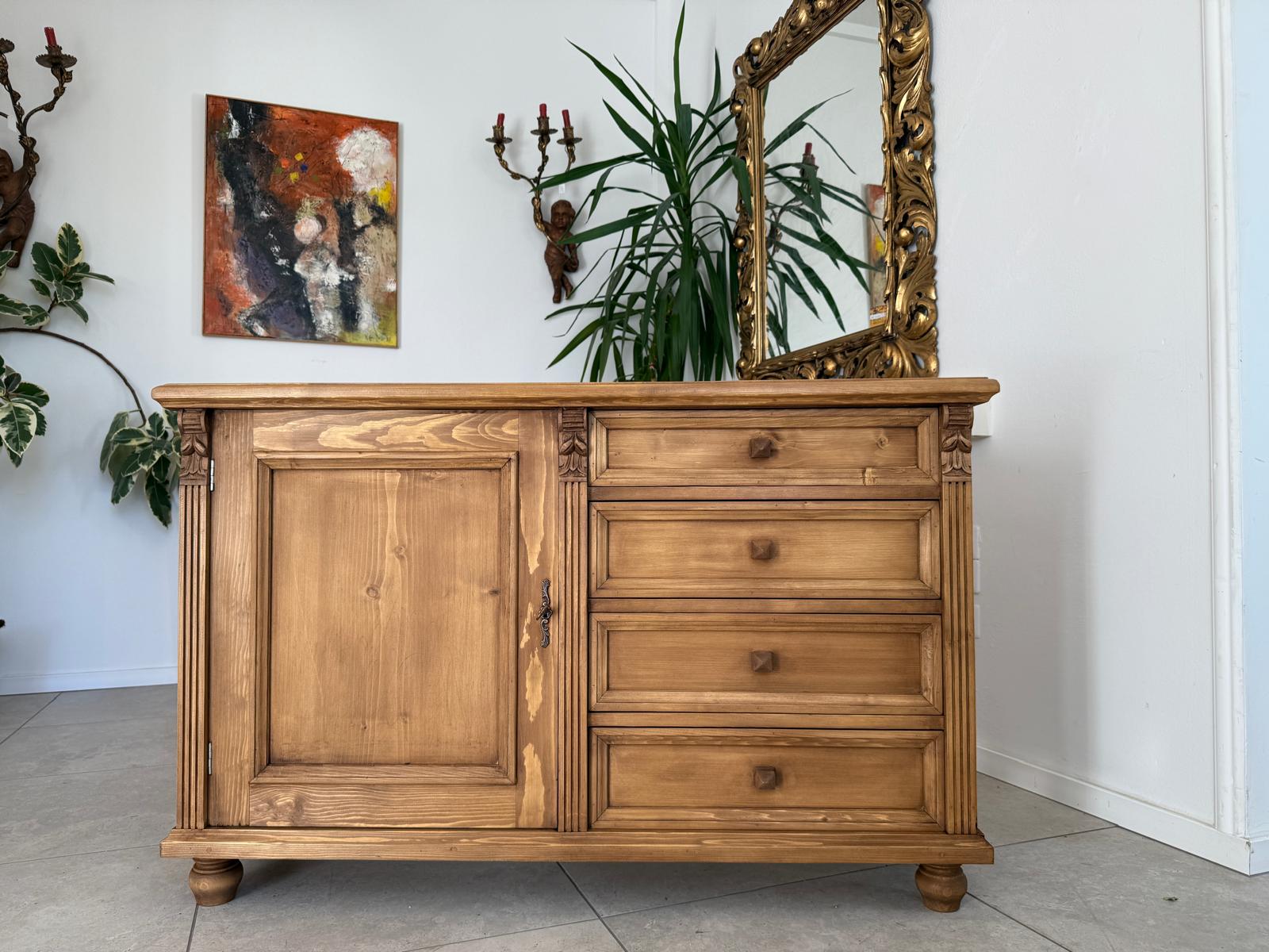 Massivholzkommode Ladenkommode Bauernmöbel Bauernmöbel Bauernschrank G2164