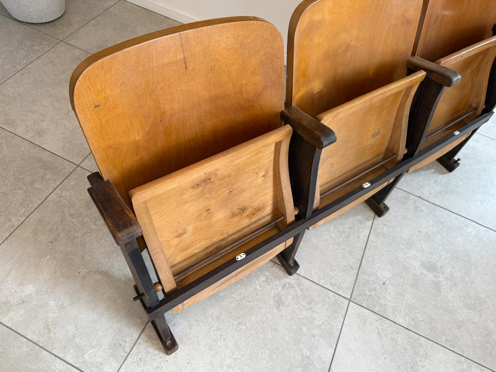 Originale Kinosessel 3er Sitz Klappstuhl Stuhl Sitzgruppe G2130