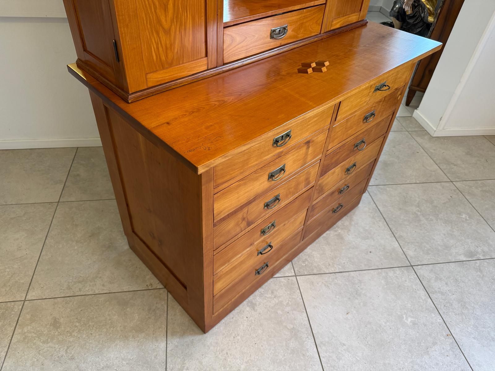 SALE Originale Jugendstil Bücherschrank Kasten Vitrine D1177