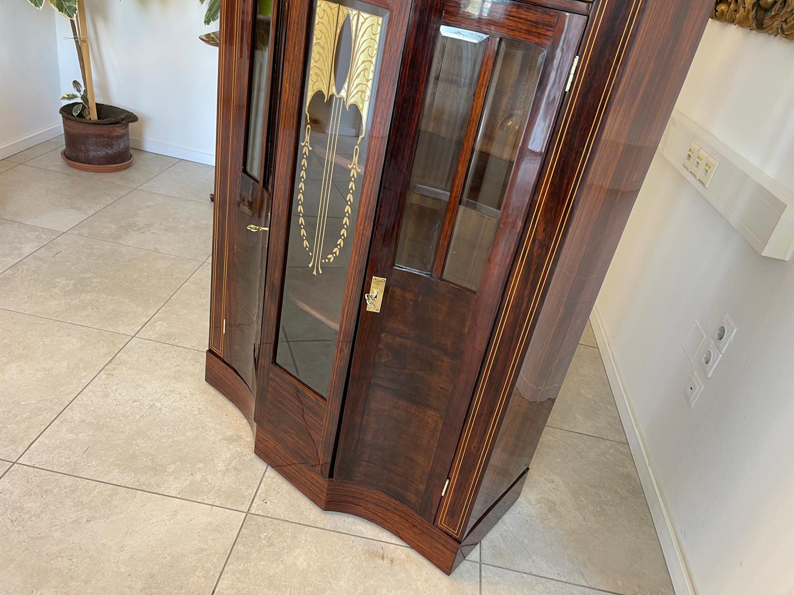 Restauriertes Jugendstil Kredenz Vitrinenschrank  Bücherschrank Traum Antiquität G1443
