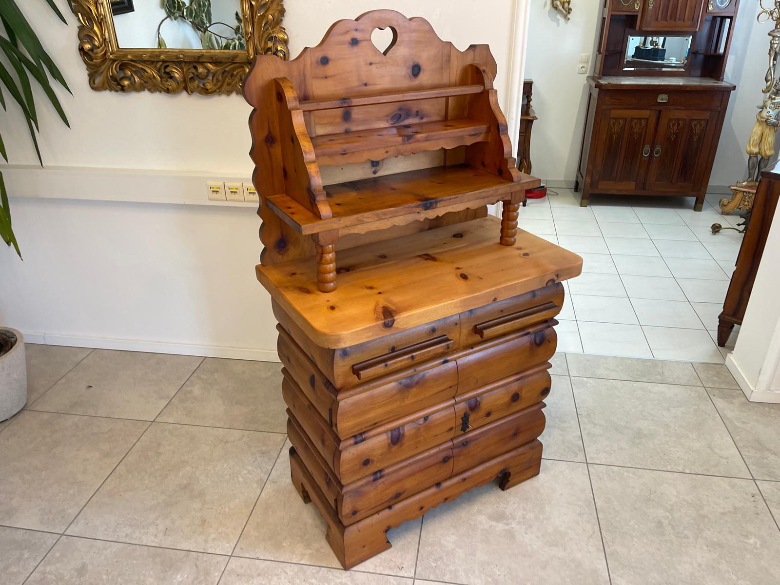 Zirbenholz Anrichte Kommode Bauernmöbel mit Etagere G1272