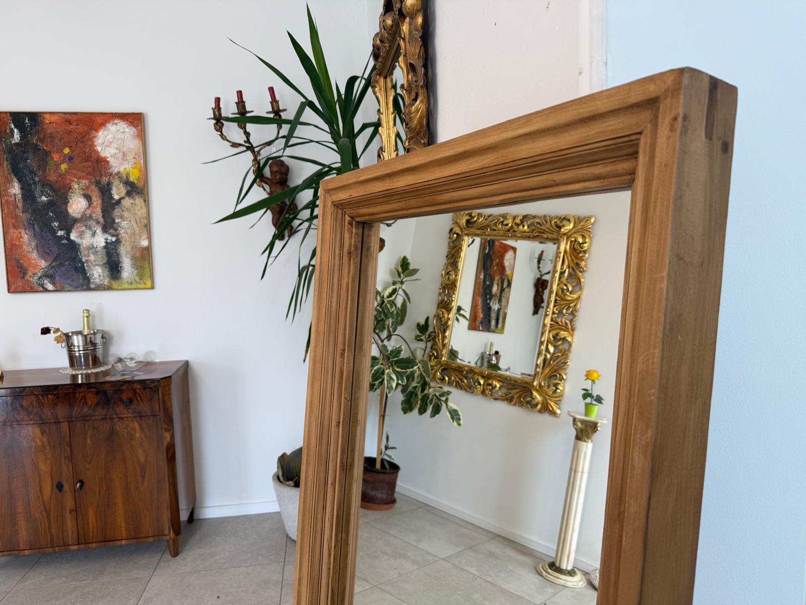 Bäuerlicher Naturholzspiegel Spiegel Holzspiegel Wandspiegel G1986